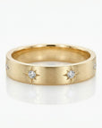 Diamond Starburst Eternity Wedding Band 14k Gold - Melt'm Jewelry