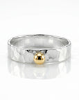 14k Gold Dot Stacking Gold Ball Ring - Mixed Metal Ring - Melt'm Jewelry