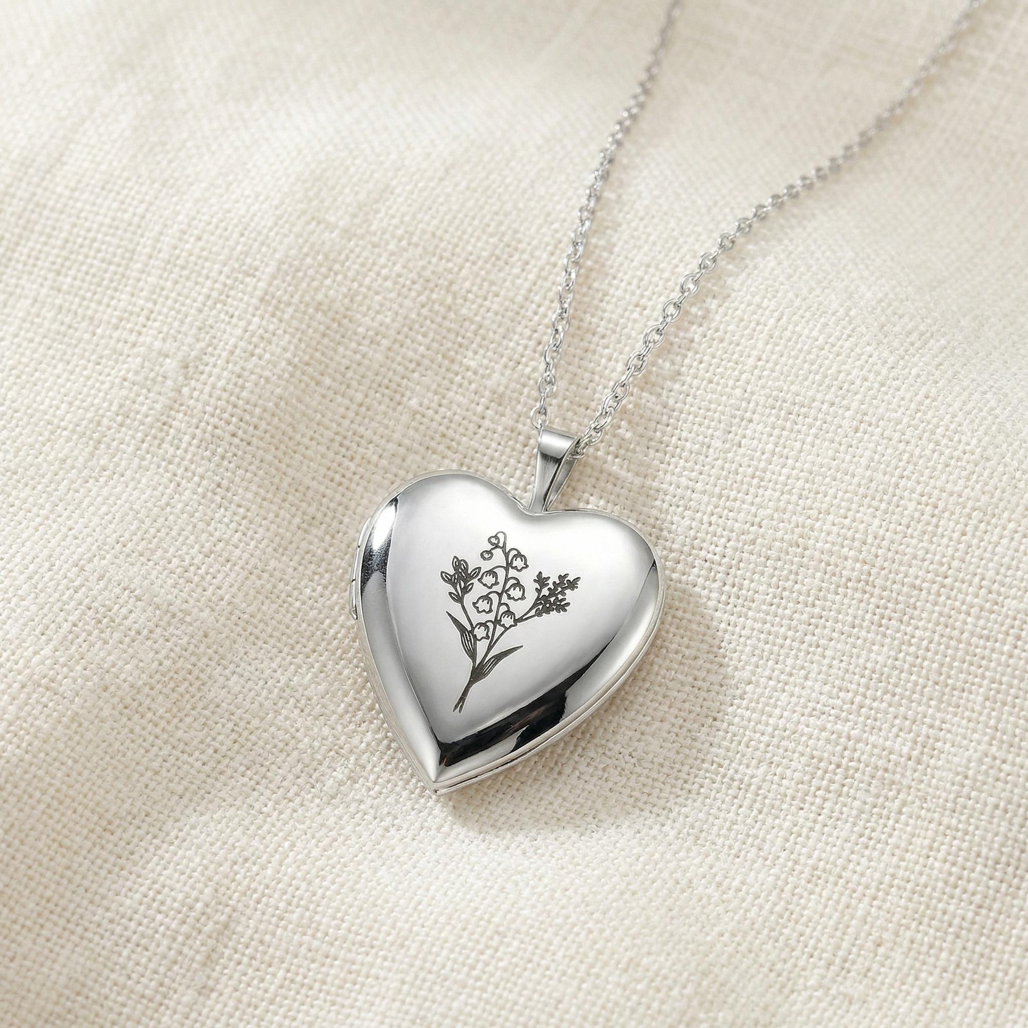 Heart Photo Locket Necklace Sterling Silver, Memorial Jewelry, Pet Memory Locket