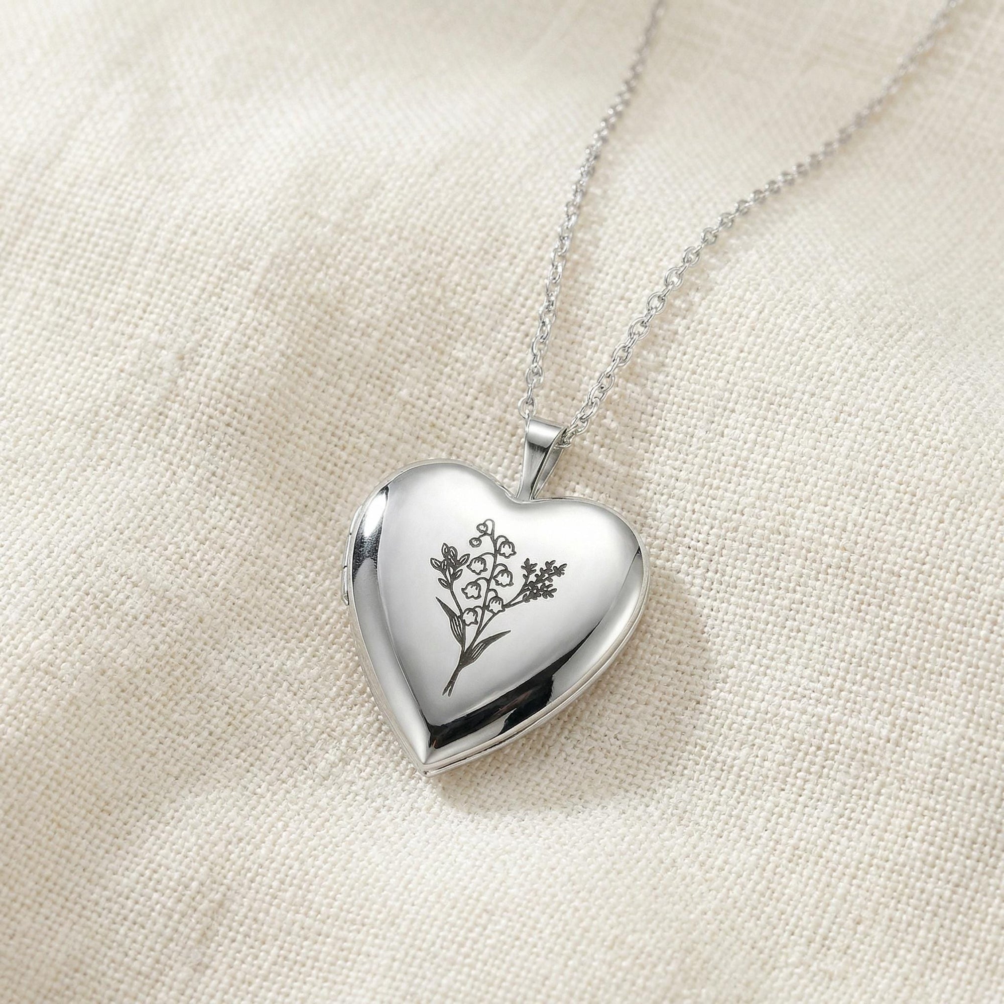 Heart Photo Locket Necklace Sterling Silver, Memorial Jewelry, Pet Memory Locket - Melt'm Jewelry