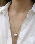 Heart Photo Locket Necklace Sterling Silver, Memorial Jewelry, Pet Memory Locket - Melt'm Jewelry