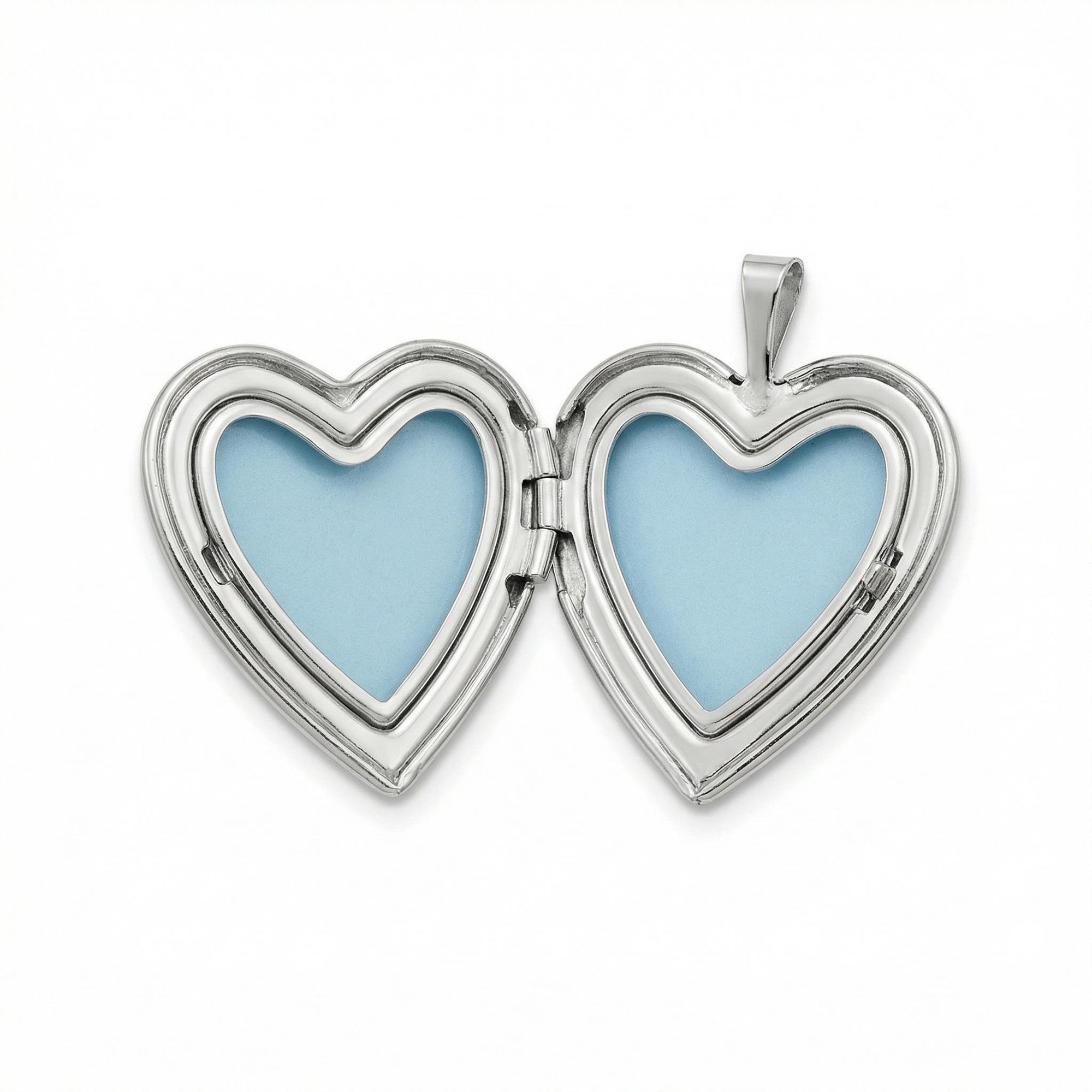 Heart Photo Locket Necklace Sterling Silver, Memorial Jewelry, Pet Memory Locket