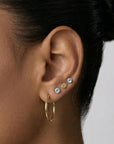 Aquamarine Stud Earrings 14k Gold - Melt'm Jewelry