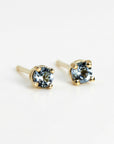 Aquamarine Stud Earrings 14k Gold - Melt'm Jewelry