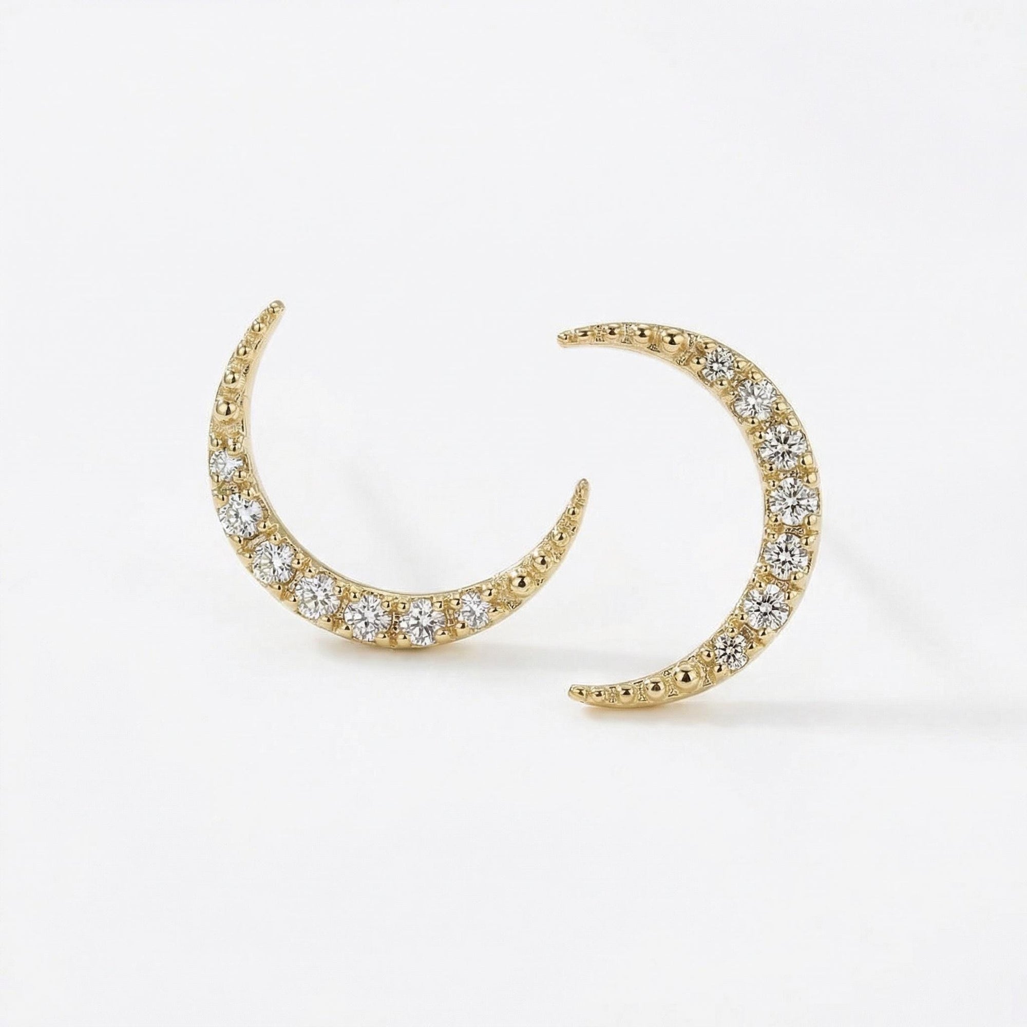 Diamond Sailor Moon Earrings in 14k Gold - Melt'm Jewelry