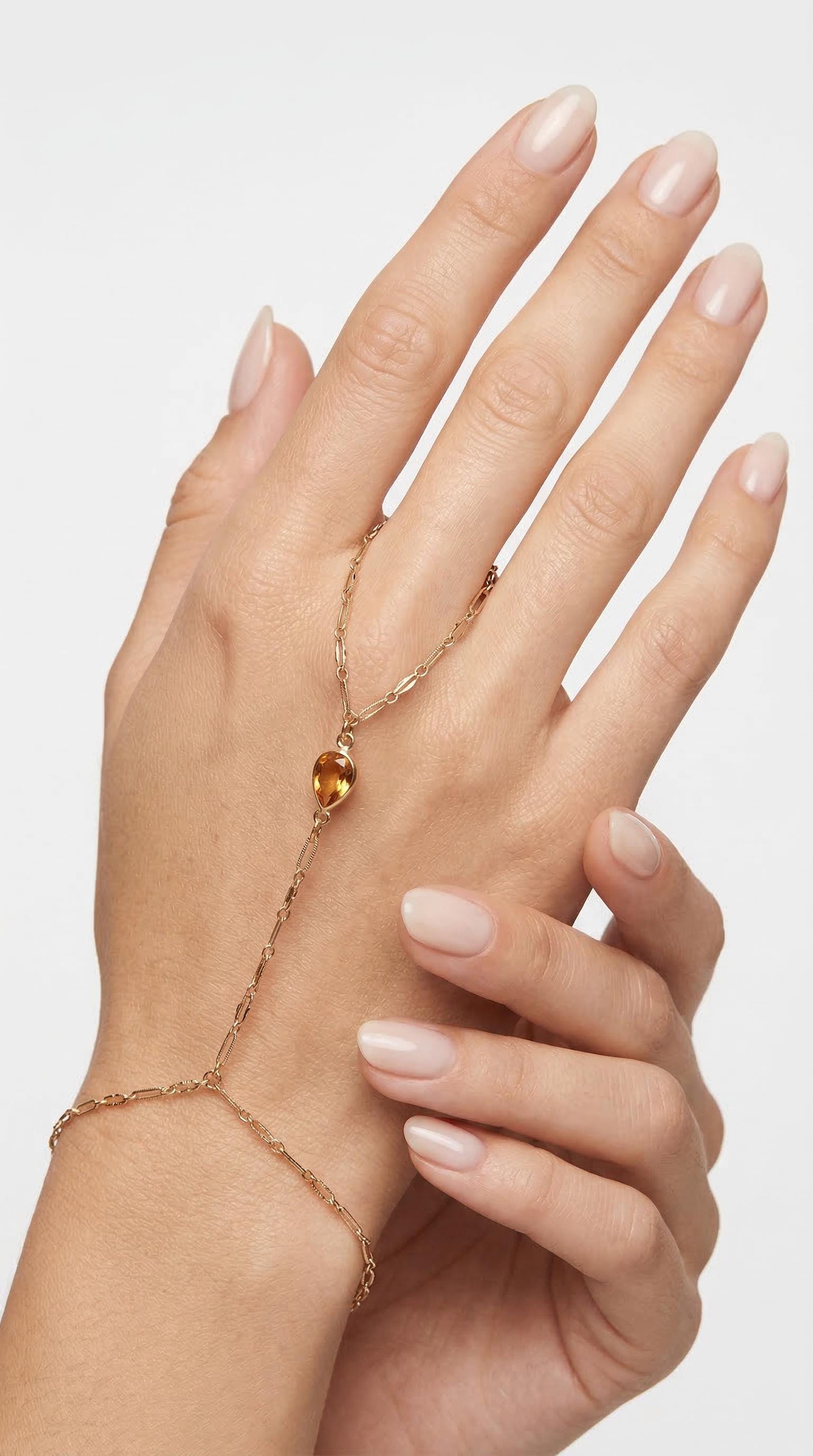 Gold Hand Chain Bracelet