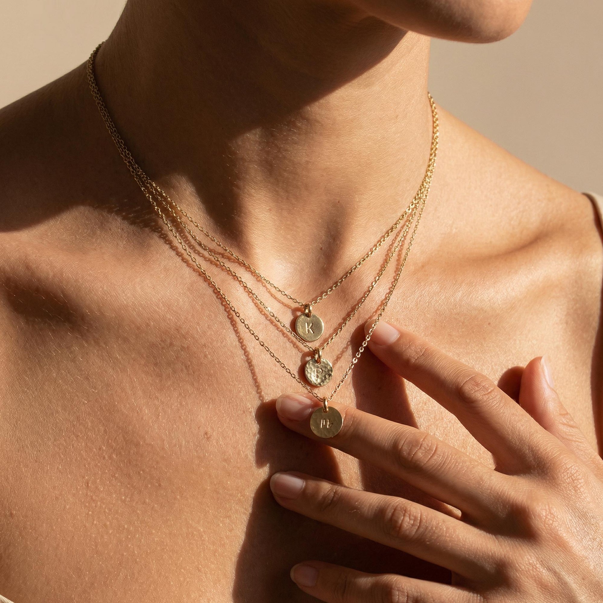 Initial Necklace Gold Filled or Sterling Silver, Personalized Jewelry