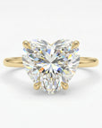 Heart Moissanite Ring 14k Gold, 1.3 Ct. Heart Moissanite Engagement Ring - Melt'm Jewelry