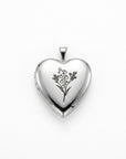 Heart Photo Locket Necklace Sterling Silver, Memorial Jewelry, Pet Memory Locket - Melt'm Jewelry