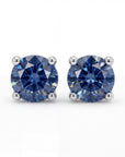 Blue Montana Sapphire Stud Earrings 14k Gold - Melt'm Jewelry