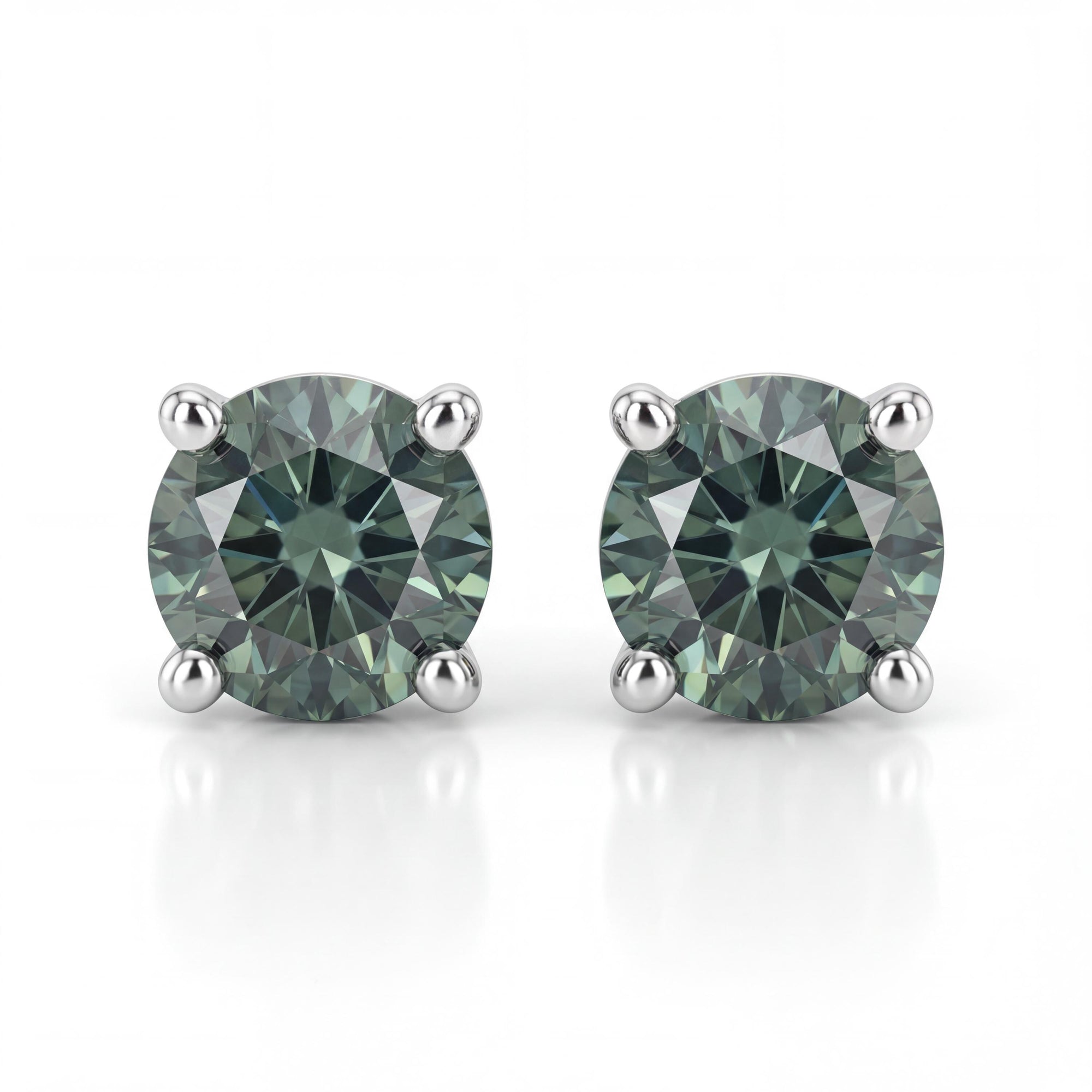14k gold sapphire stud earrings with 3.5mm Montana sapphires September birthstone jewelry