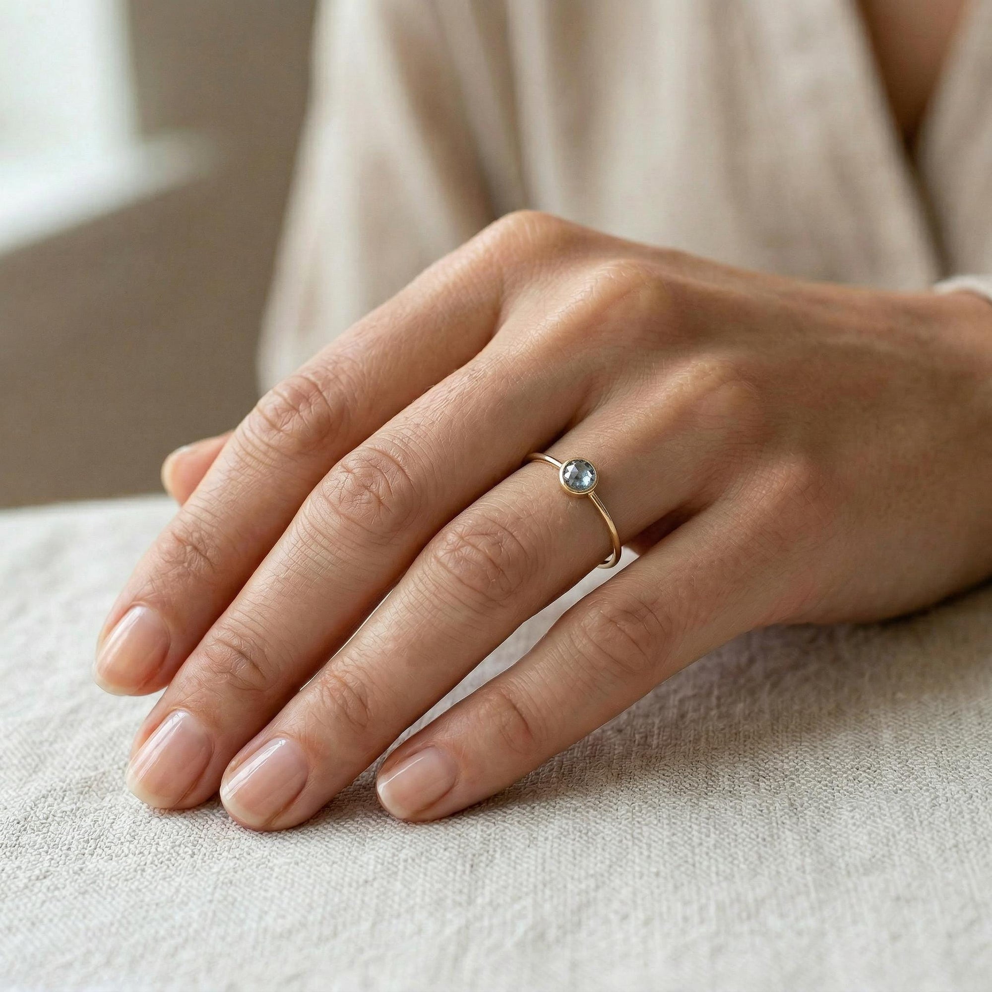 Teal Green Montana Sapphire Ring - Melt'm Jewelry