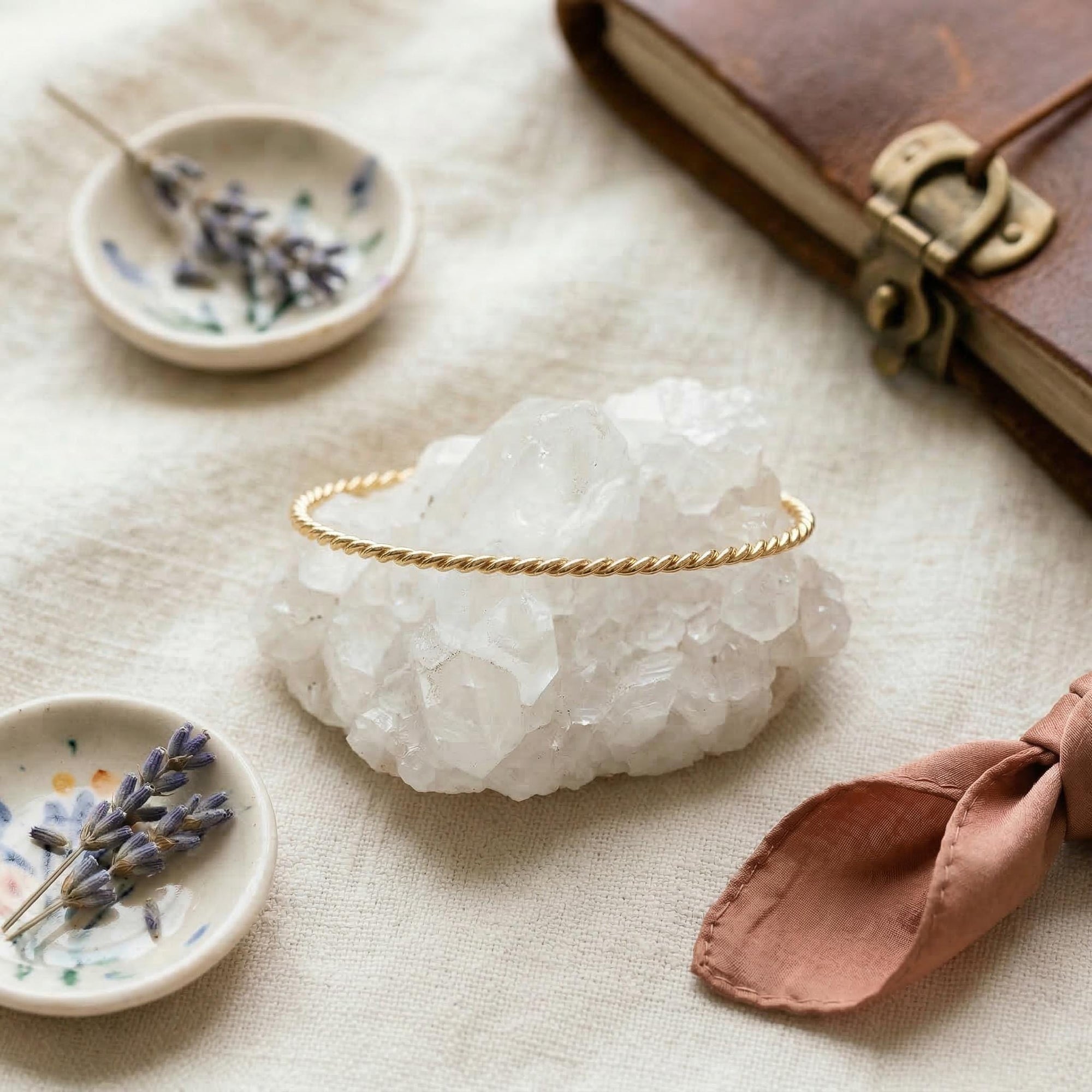 14k Solid Gold Twisted Ring, Gold Stackable Ring, Midi Ring - Melt'm Jewelry