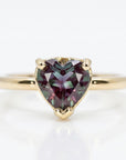 14K Gold Heart Cut Alexandrite Ring – June Birthstone Engagement Ring - Melt'm Jewelry