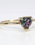 14K Gold Heart Cut Alexandrite Ring – June Birthstone Engagement Ring