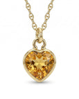 Heart White Topaz Charm or Necklace 14k Solid Gold - Melt'm Jewelry