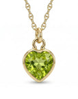 Heart White Topaz Charm or Necklace 14k Solid Gold