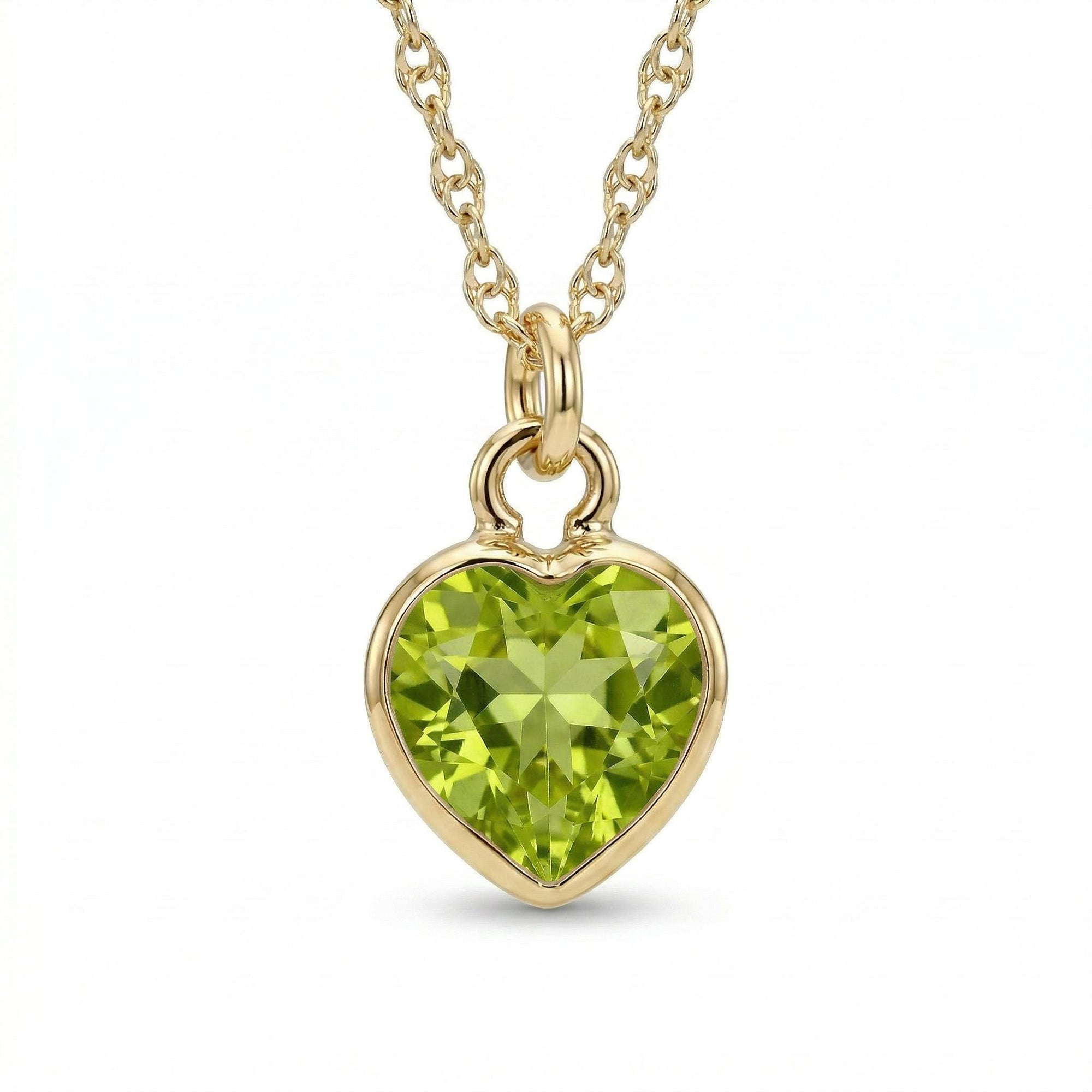 Heart White Topaz Charm or Necklace 14k Solid Gold - Melt'm Jewelry
