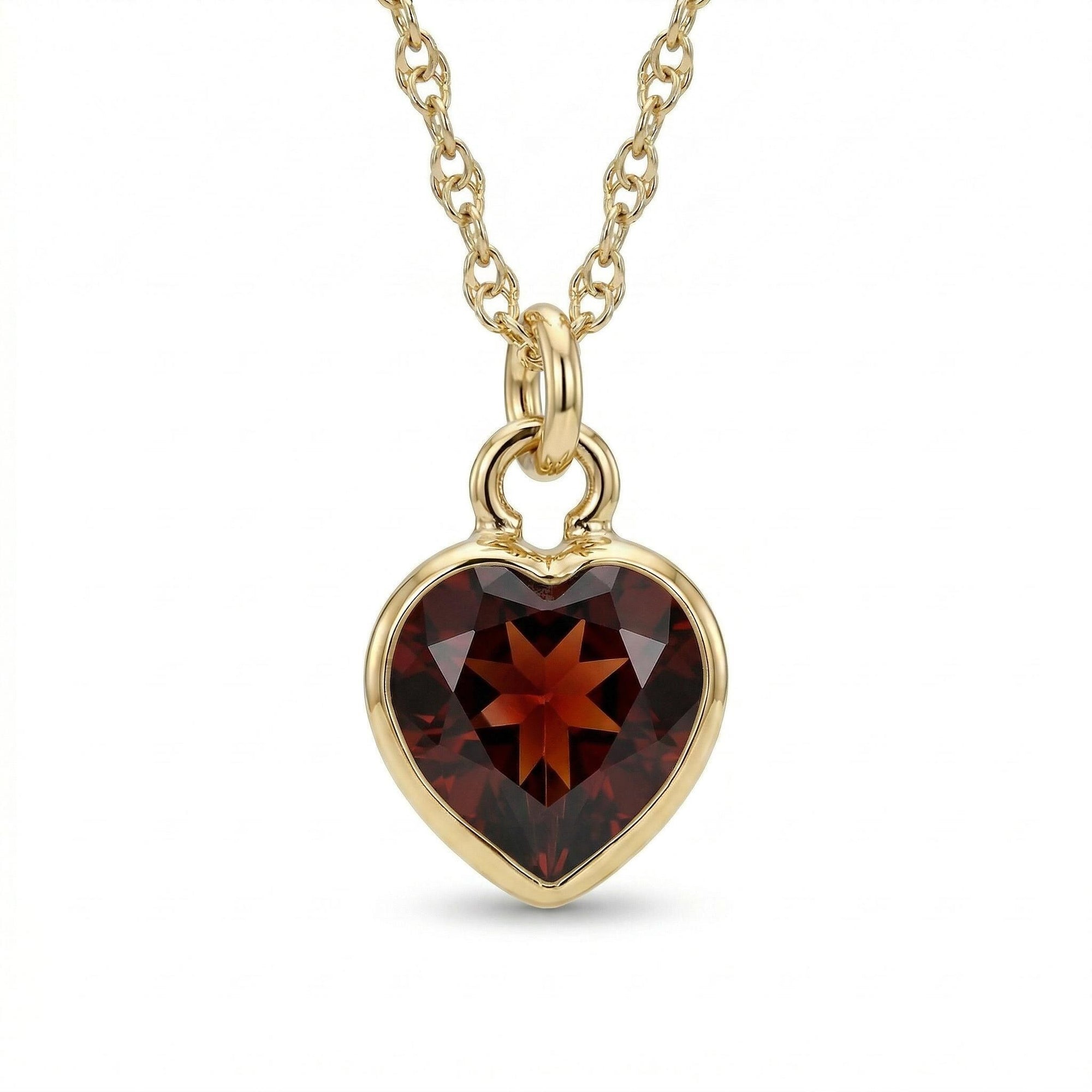 Heart White Topaz Charm or Necklace 14k Solid Gold