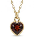 Heart White Topaz Charm or Necklace 14k Solid Gold - Melt'm Jewelry
