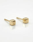 Cube Stud Earrings in 14k Gold - Melt'm Jewelry