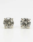 rey diamond stud earrings in 14k solid gold minimalist bridal jewelry