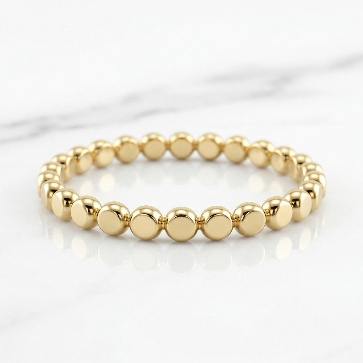 gold filled stacking ring dainty beaded hammered dot ring