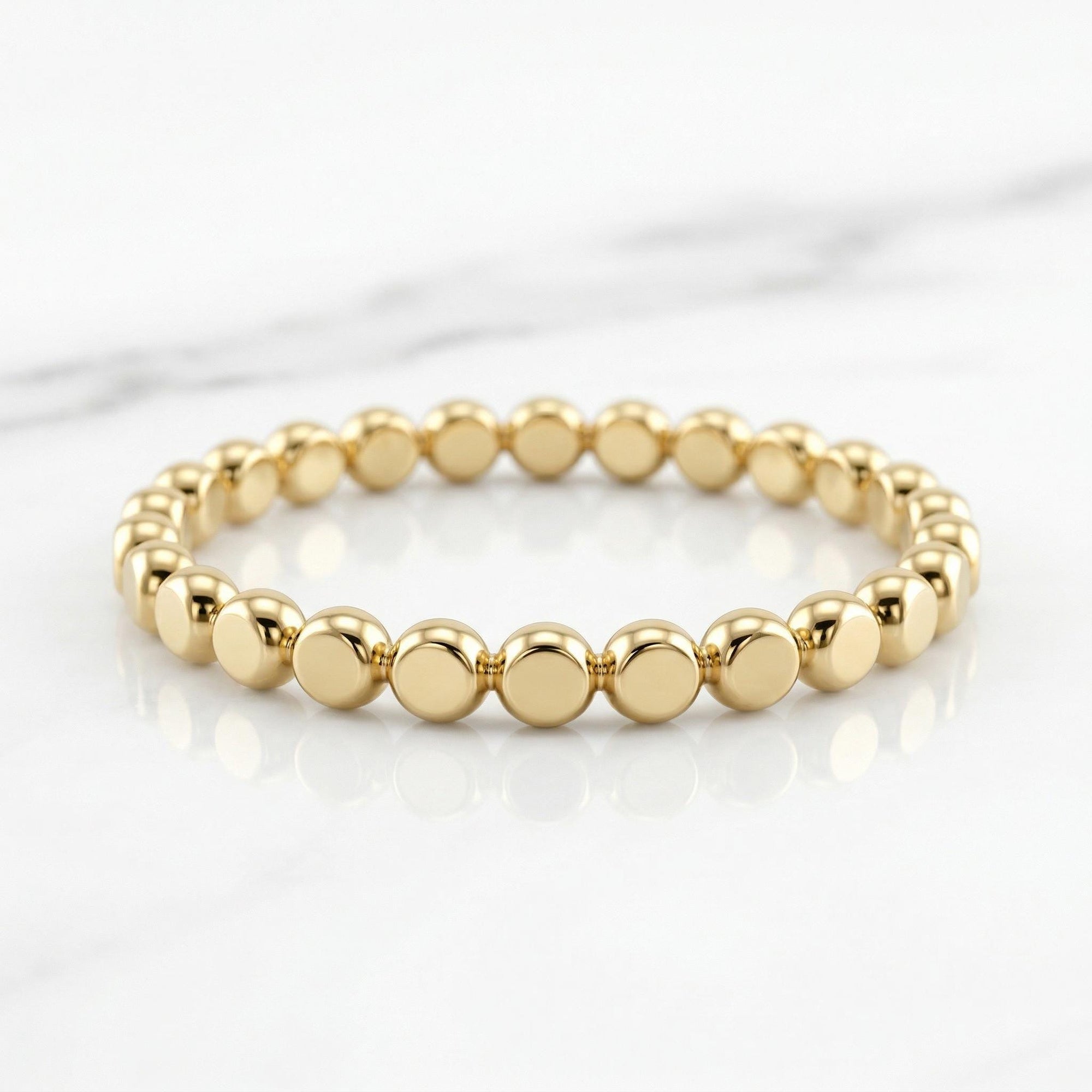 gold filled stacking ring dainty beaded hammered dot ring