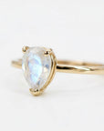 14k Gold Pear Cut Rainbow Moonstone Ring - Melt'm Jewelry