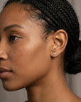 Diamond X Stud Earrings in 14k Yellow Gold - Melt'm Jewelry