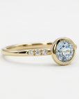 Aquamarine Engagement Ring in 14k Gold