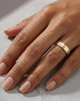 14k Gold Hammered Wedding Band 3mm - Rose Gold, Yellow Gold or White Gold - Melt'm Jewelry