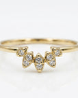 Diamond Curve Band Ring - Melt'm Jewelry