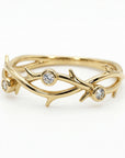 Diamond Twig Wedding Ring 14k Solid - Melt'm Jewelry