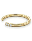 Open Cuff Pave Diamond Wedding Band - Melt'm Jewelry
