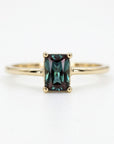 14k Gold Emerald Cut Alexandrite Ring - Melt'm Jewelry