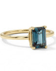 14k Gold Emerald Cut Alexandrite Ring - Melt'm Jewelry