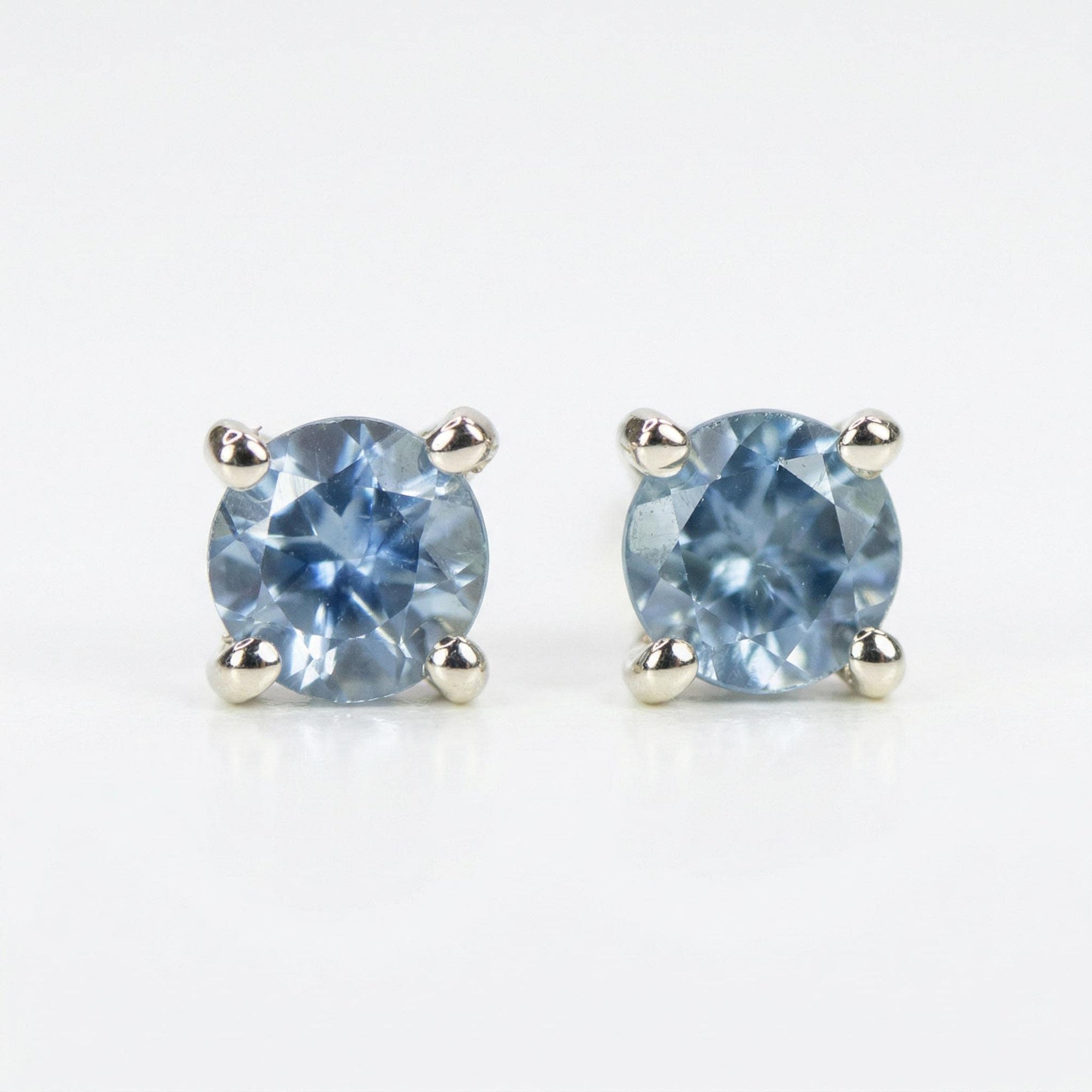 Blue Montana Sapphire Earrings in 14k Gold