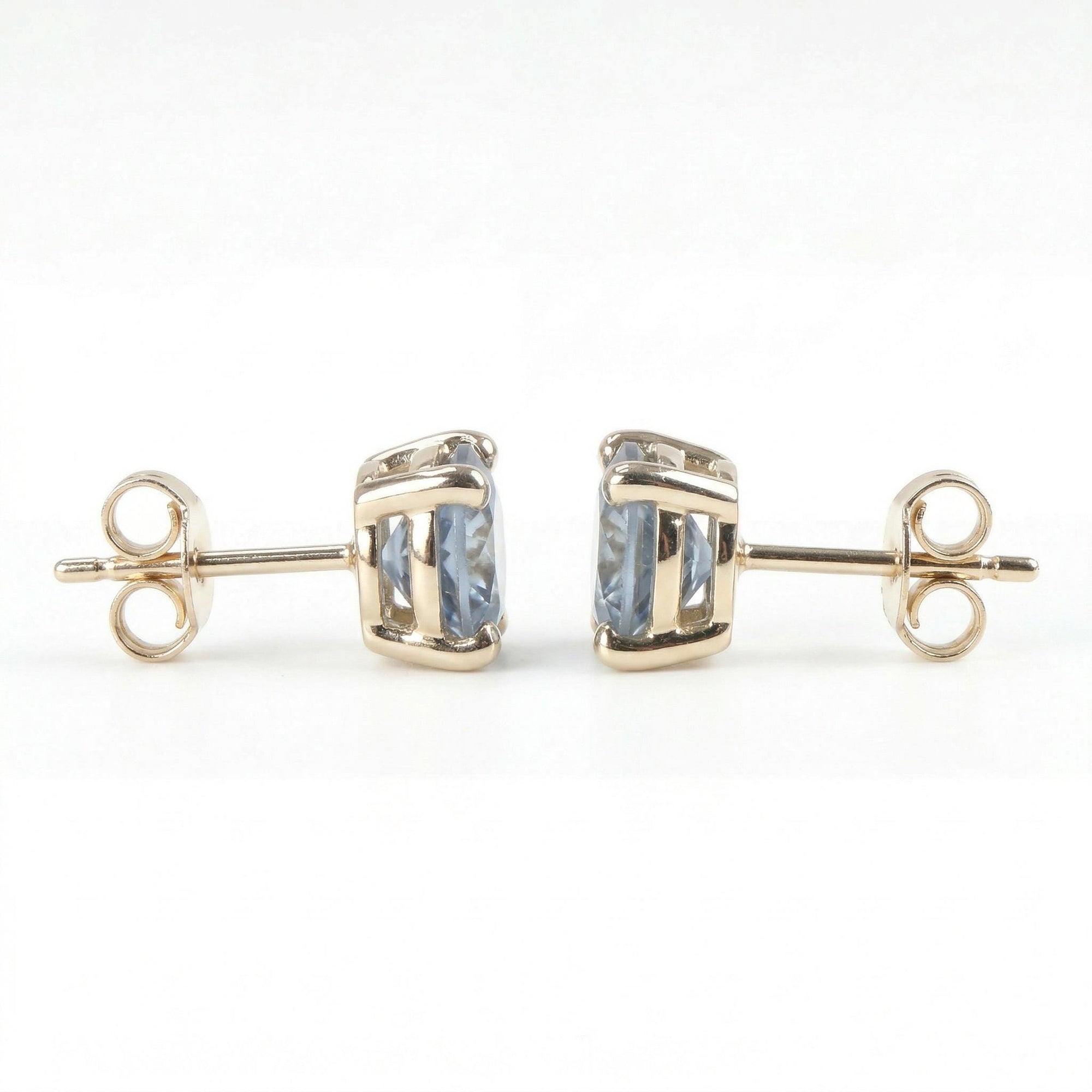 Blue Montana Sapphire Earrings in 14k Gold - Melt'm Jewelry