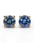 Blue Montana Sapphire Stud Earrings 14k Gold - Melt'm Jewelry