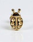 Ladybug Flat Back Earrings 14k Solid Gold, Lady Bird Stack Earrings in 14k Solid Gold - Melt'm Jewelry