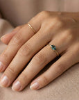 14k Gold East West Alexandrite Ring