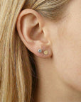 Grey Diamond Earrings 14k Gold