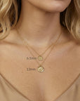 Custom Initial Necklace Gold Filled – Hand Stamped Hammered Coin Necklace, Personalized Mother Gift, Bridesmaid Jewelry