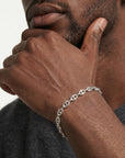 Sterling Silver 6.3 mm Puffy Mariner Chain Bracelet | Unisex Anchor Link