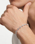 Sterling Silver 6.3 mm Puffy Mariner Chain Bracelet | Unisex Anchor Link