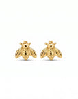 14k Gold Bee Stud Earrings