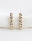 Diamond Bar Earrings in 14k Gold (SINGLE or PAIR)