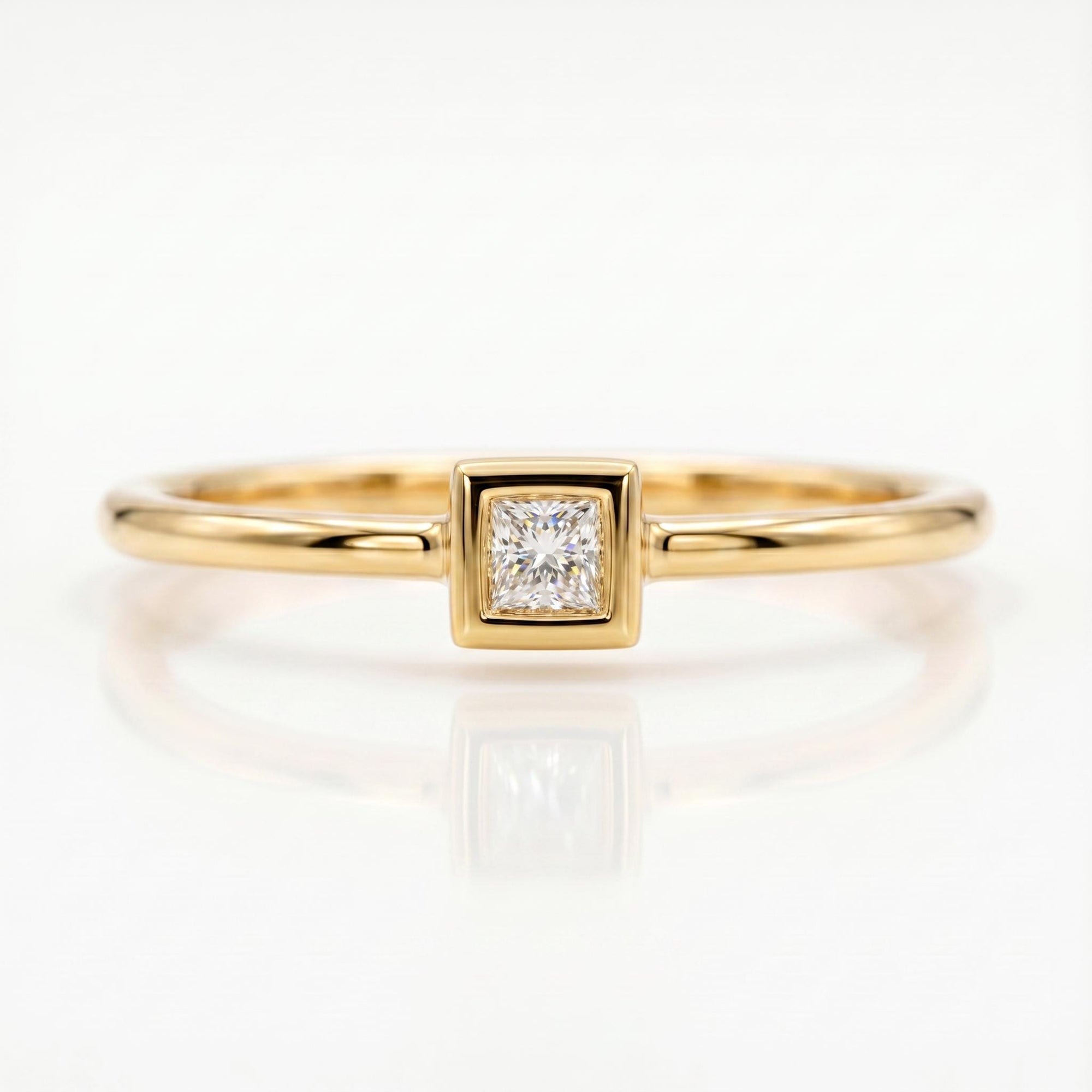 Princess Cut Diamond Engagement Ring - Melt'm Jewelry