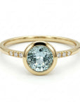 Aquamarine Engagement Ring in 14k Gold - Melt'm Jewelry